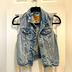 Vintage Hollister Distressed Denim Vest Sz. XS